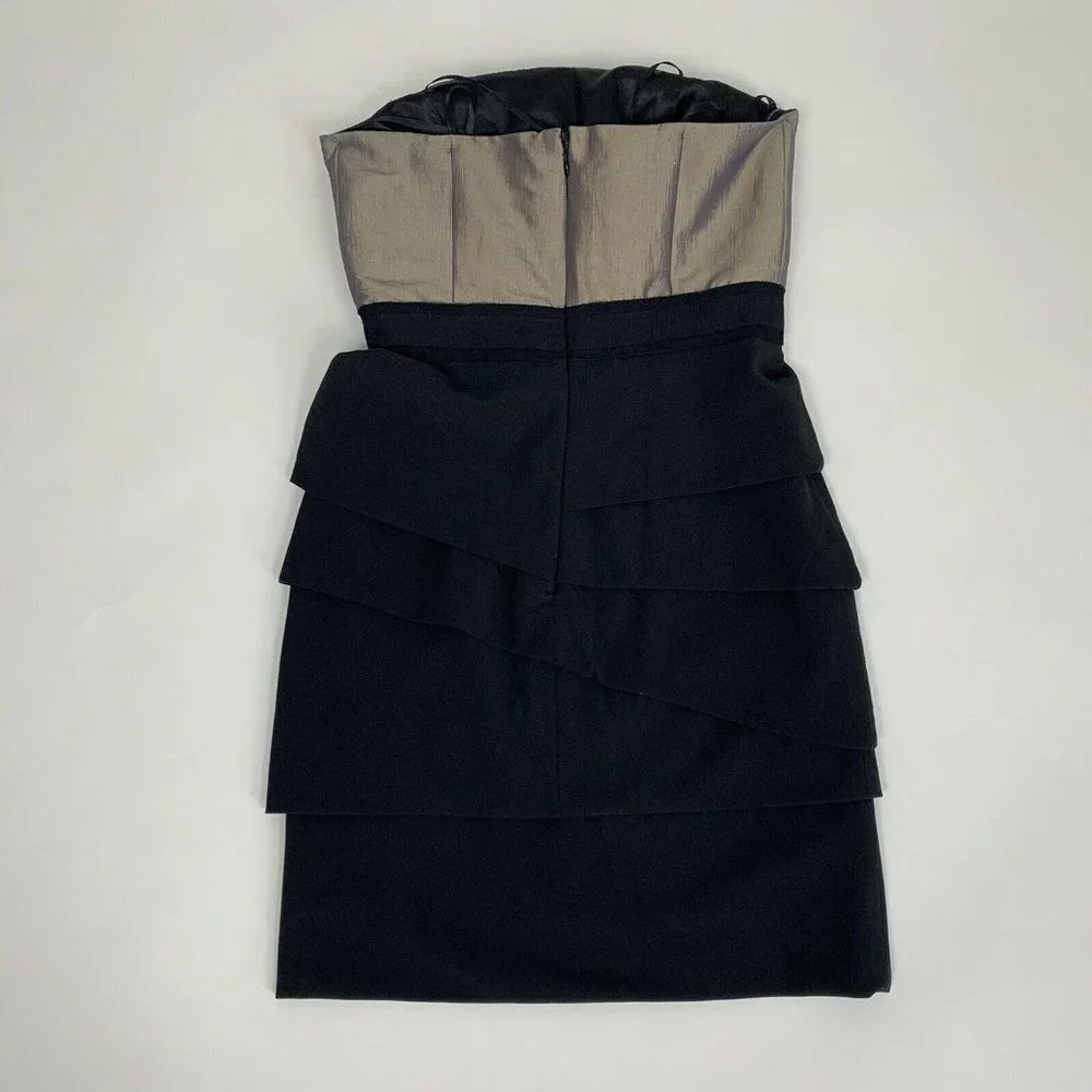 Max And Cleo Gold And Black Empire Waist Dress - Picture 6 of 6